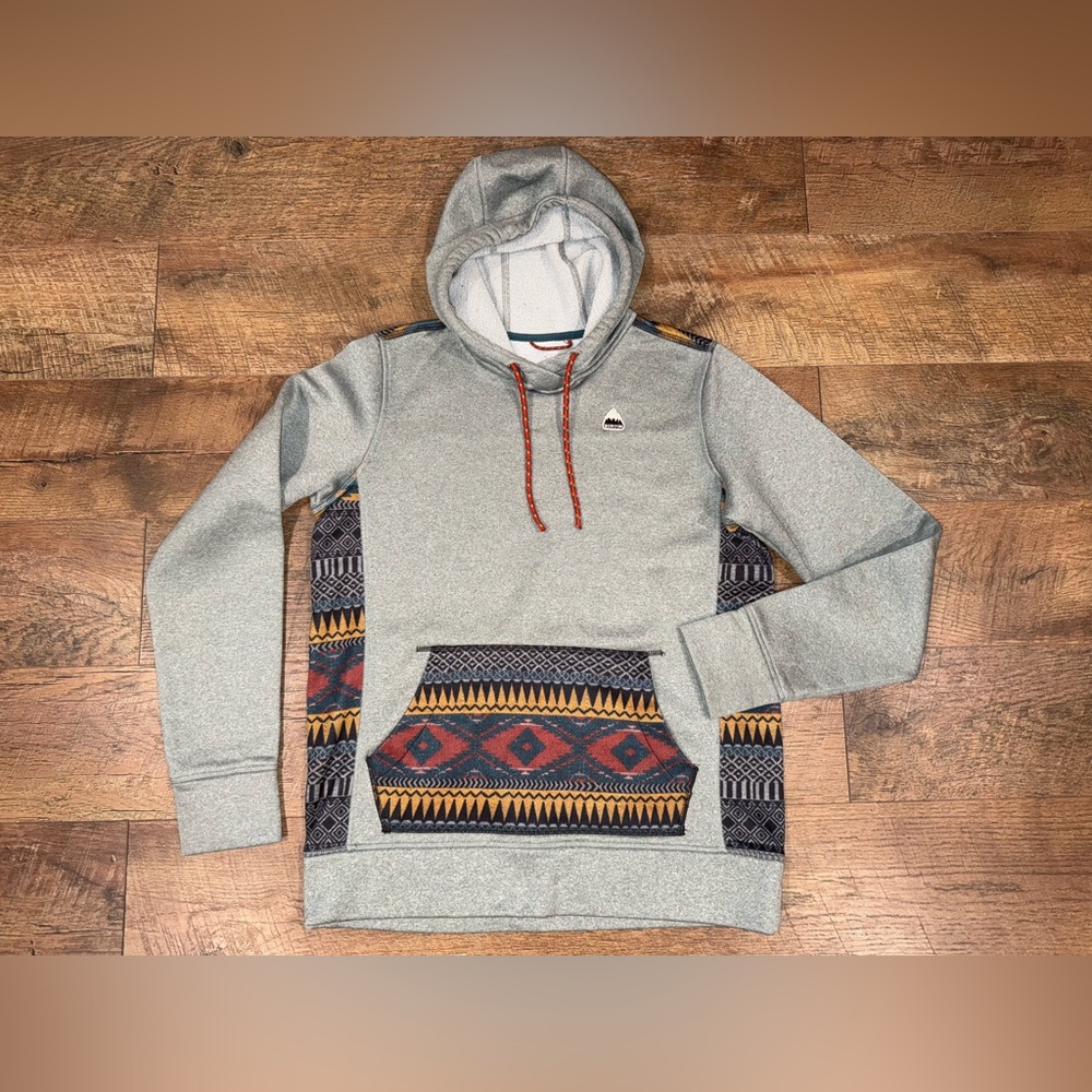 Burton Gray Southwest Patterned Hoodie